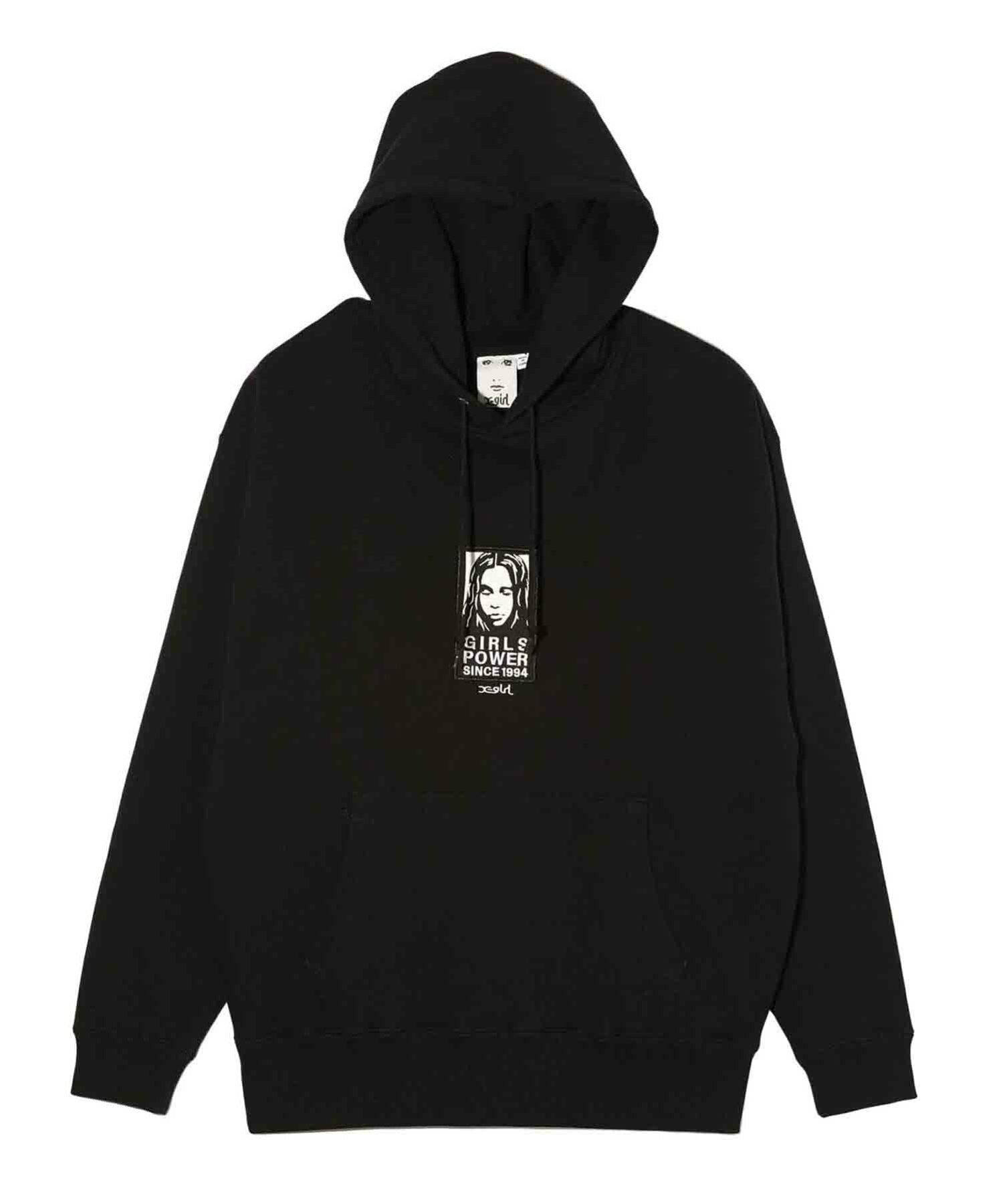 FACE PATCH SWEAT HOODIE パーカー X-girl